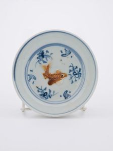 Dish with biscuit fish design, 1475-1525. Creator: Unknown