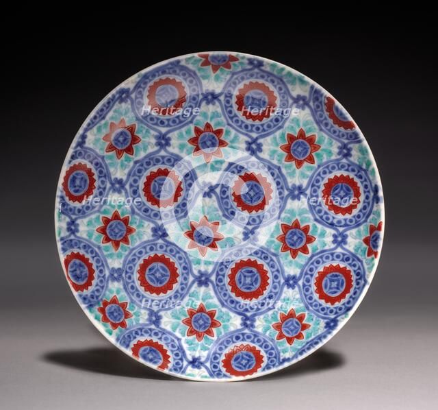 Dish with Brocade, late 1600s. Creator: Unknown.