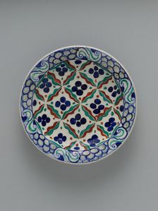 Dish with Cintamani and Tiger-stripe Pattern, Turkey, ca. 1575-90. Creator: Unknown