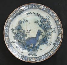 Dish with Fox and Vegetation, Iran, 18th-19th century. Creator: Unknown