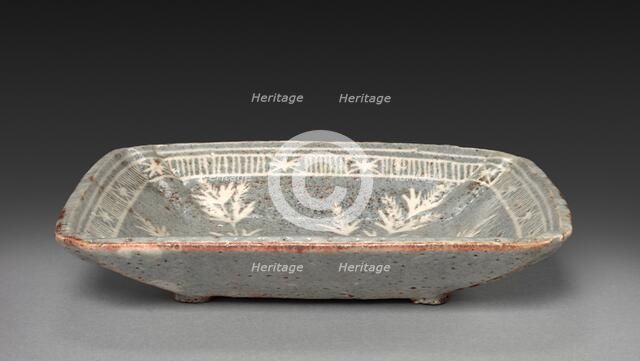 Dish with Grasses and Rocks, late 1500s-early 1600s. Creator: Unknown.