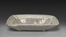 Dish with Grasses and Rocks, late 1500s-early 1600s. Creator: Unknown
