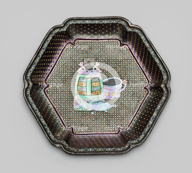 Dish with Images of Ancient Bronzes, Qing dynasty (1644-1911). Creator: Unknown.