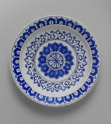 Dish with Kaleidoscope Design, Turkey, ca. 1580-85. Creator: Unknown