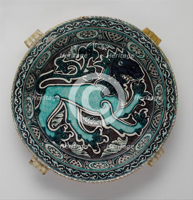 Dish with Lion, Italian, late 14th century. Creator: Unknown.