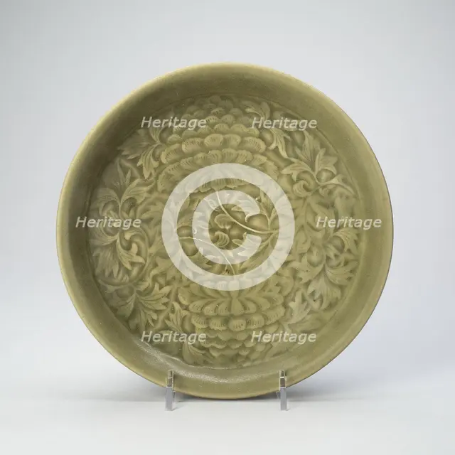 Dish with Peony Scroll, Jin dynasty, (1115-1234), early 12th century. Creator: Unknown.