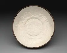 Dish with Peony Sprays and Four Boys, Jin dynasty (1115-1234), 12th century. Creator: Unknown