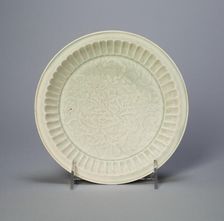 Dish with Peonies and Leaves, Song dynasty (960-1279). Creator: Unknown