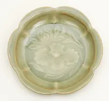 Dish with Petal-Lobed Rim, Lotus, and Waterweeds, Northern Song dynasty, 11th/12th century. Creator: Unknown
