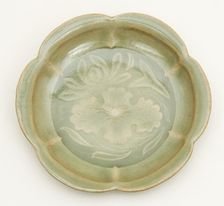 Dish with Petal-Lobed Rim, Lotus, and Waterweeds, Northern Song dynasty, 11th/12th century. Creator: Unknown