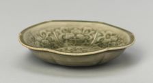 Dish with Petal-Lobed Rim, Stylized Peony, and Sickle.., Northern Song dynasty, 11th/12th cent. Creator: Unknown