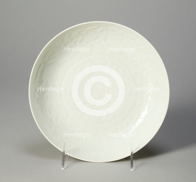 Dish with Phoenix and Stylized Flowers, Ming dynasty (1368-1644), Yongle mark and period. Creator: Unknown.