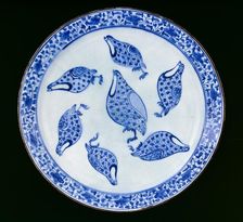 Dish with quails, 17th century - early 18th century