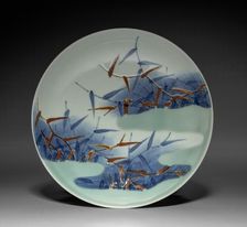 Dish with Reeds and Mist, c. 1700. Creator: Unknown