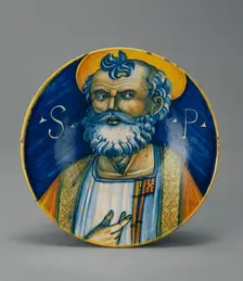 Dish with Saint Peter, about 1500-1520. Creator: Unknown