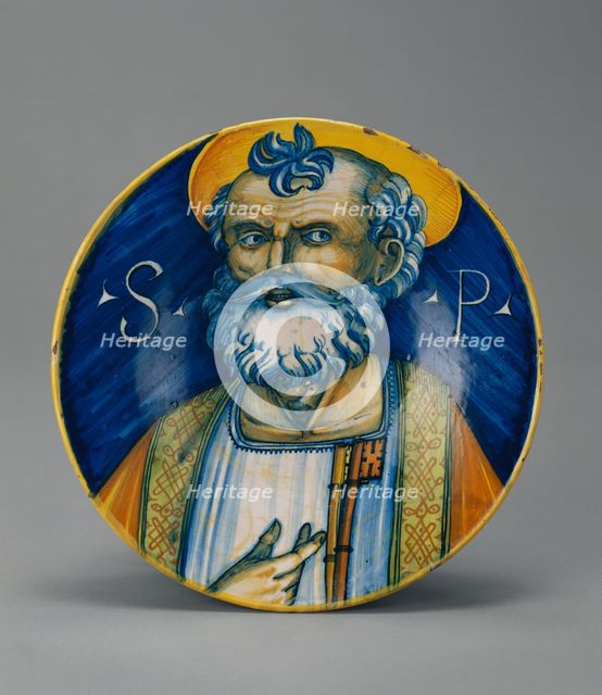 Dish with Saint Peter, about 1500-1520. Creator: Unknown.