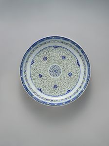 Dish with Tughra-illuminator Design, Turkey, ca. 1540-50. Creator: Unknown