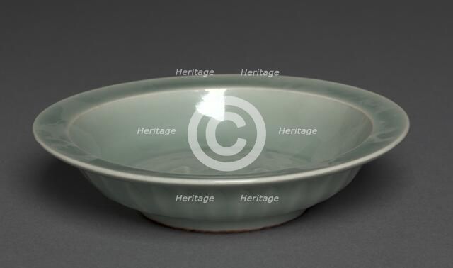 Dish with Two Fish in Relief: Longquan Ware, mid-1200s. Creator: Unknown.