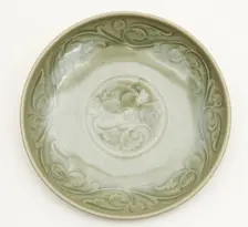Dish with Undulating Peony-Leaf Scrolls, Northern Song dynasty (960-1127). Creator: Unknown