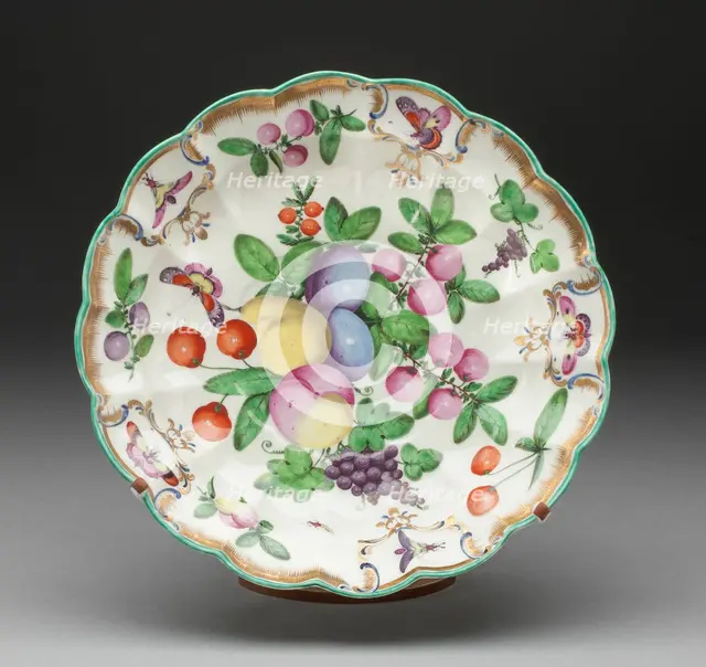 Dish, Worcester, 1770/75. Creator: Royal Worcester.