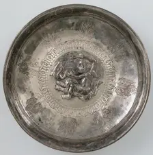 Dish, Byzantine, 6th-7th century. Creator: Unknown