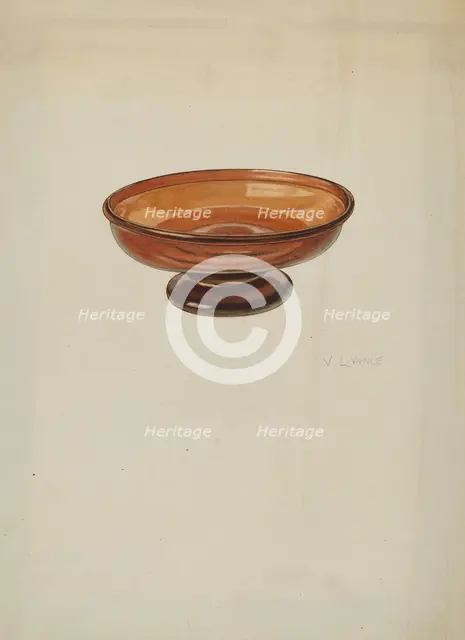 Dish, c. 1940. Creator: V. L. Vance.