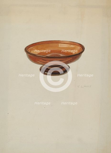 Dish, c. 1940. Creator: V. L. Vance.