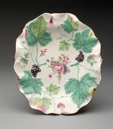 Dish, Chelsea, c. 1760 or probably later copy. Creator: Chelsea Porcelain Manufactory