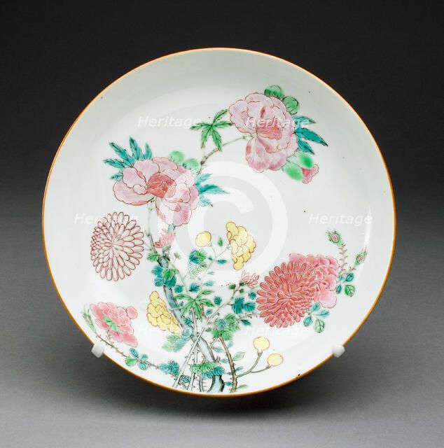 Dish, China, c. 1725, Qing dynasty (1644-1911), Yongzhen period (1723-1735). Creator: Unknown.
