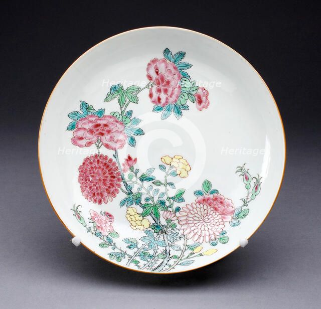 Dish, China, c. 1725, Qing Dynasty (1644-1911), Yongzhen period (1723-1735). Creator: Unknown.