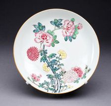 Dish, China, c. 1725, Qing Dynasty (1644-1911), Yongzhen period (1723-1735). Creator: Unknown