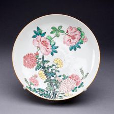 Dish, China, c. 1725, Qing Dynasty (1644-1911), Yongzhen period (1723-1735). Creator: Unknown