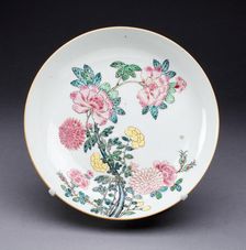 Dish, China, c. 1725, Qing Dynasty (1644-1911), Yongzhen period (1723-1735). Creator: Unknown