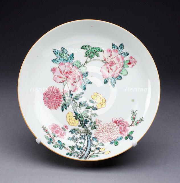 Dish, China, c. 1725, Qing Dynasty (1644-1911), Yongzhen period (1723-1735). Creator: Unknown.