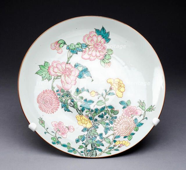 Dish, China, c. 1725, Qing Dynasty (1644-1911), Yongzhen period (1723-1735). Creator: Unknown.