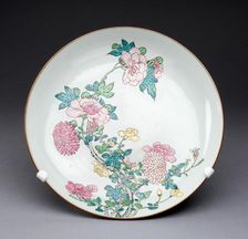 Dish, China, c. 1725, Qing Dynasty (1644-1911), Yongzhen period (1723-1735). Creator: Unknown