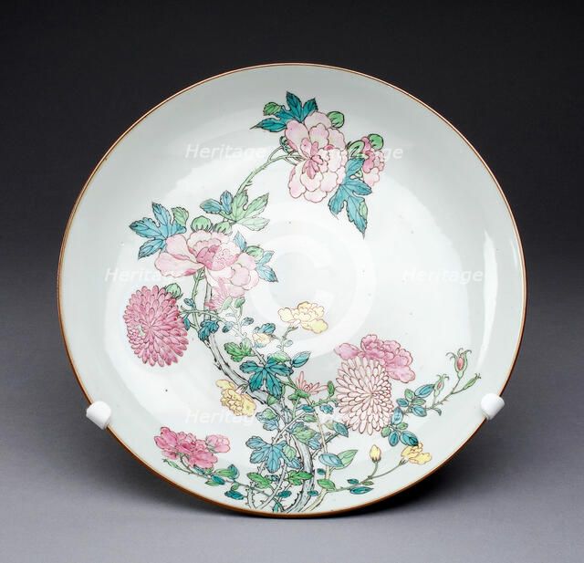 Dish, China, c. 1725, Qing Dynasty (1644-1911), Yongzhen period (1723-1735). Creator: Unknown.