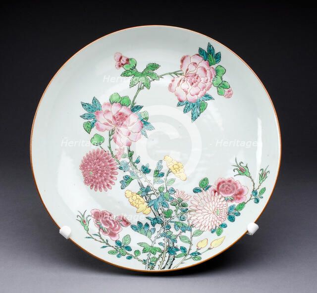 Dish, China, c. 1725, Qing Dynasty (1644-1911), Yongzhen period (1723-1735). Creator: Unknown.