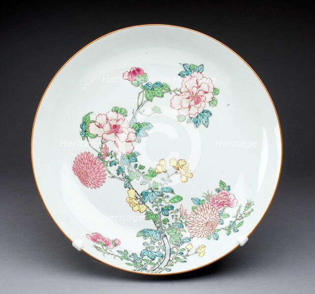 Dish, China, c. 1725, Qing Dynasty (1644-1911), Yongzhen period (1723-1735). Creator: Unknown.