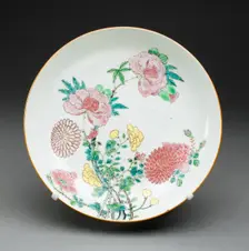 Dish, China, c. 1725, Qing dynasty (1644-1911), Yongzhen period (1723-1735). Creator: Unknown