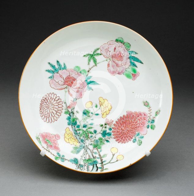 Dish, China, c. 1725, Qing dynasty (1644-1911), Yongzhen period (1723-1735). Creator: Unknown.