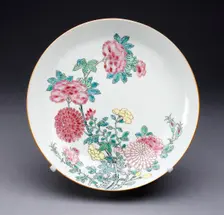 Dish, China, c. 1725, Qing Dynasty (1644-1911), Yongzhen period (1723-1735). Creator: Unknown