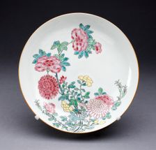 Dish, China, c. 1725, Qing Dynasty (1644-1911), Yongzhen period (1723-1735). Creator: Unknown