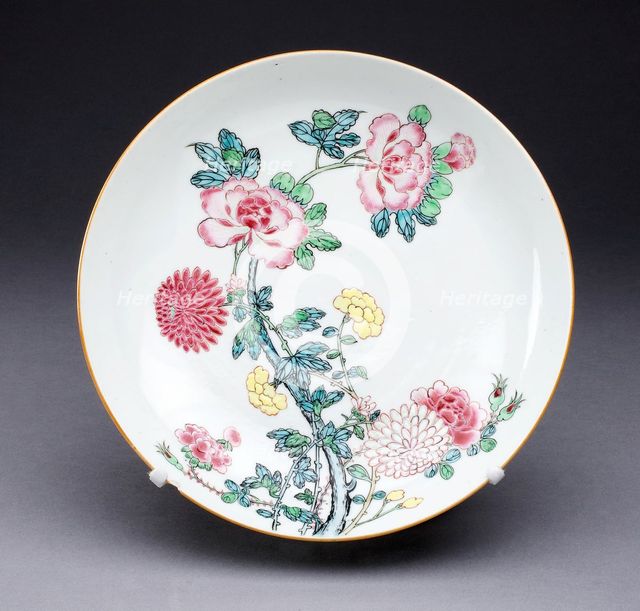 Dish, China, c. 1725, Qing Dynasty (1644-1911), Yongzhen period (1723-1735). Creator: Unknown.