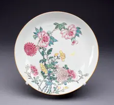Dish, China, c. 1725, Qing Dynasty (1644-1911), Yongzhen period (1723-1735). Creator: Unknown