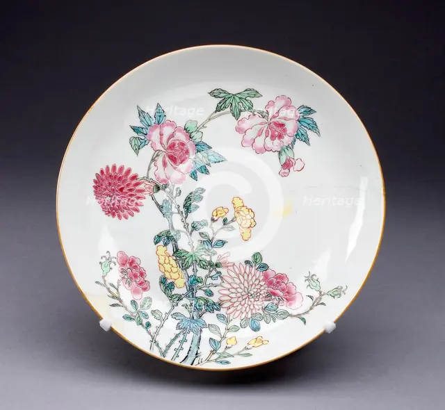 Dish, China, c. 1725, Qing Dynasty (1644-1911), Yongzhen period (1723-1735). Creator: Unknown.