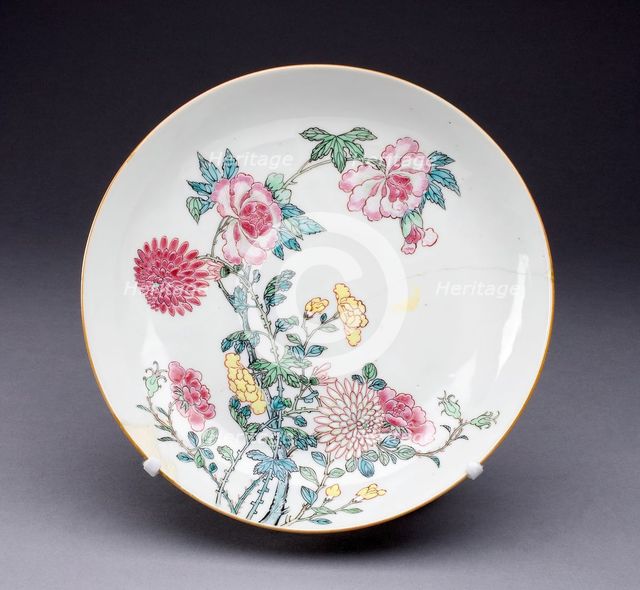 Dish, China, c. 1725, Qing Dynasty (1644-1911), Yongzhen period (1723-1735). Creator: Unknown.