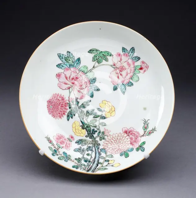 Dish, China, c. 1725, Qing Dynasty (1644-1911), Yongzhen period (1723-1735). Creator: Unknown.