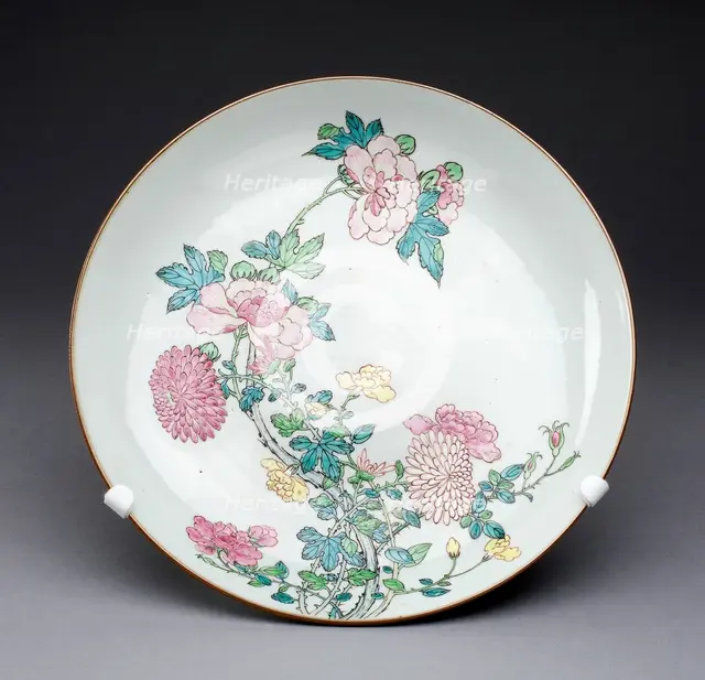 Dish, China, c. 1725, Qing Dynasty (1644-1911), Yongzhen period (1723-1735). Creator: Unknown.