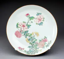 Dish, China, c. 1725, Qing Dynasty (1644-1911), Yongzhen period (1723-1735). Creator: Unknown